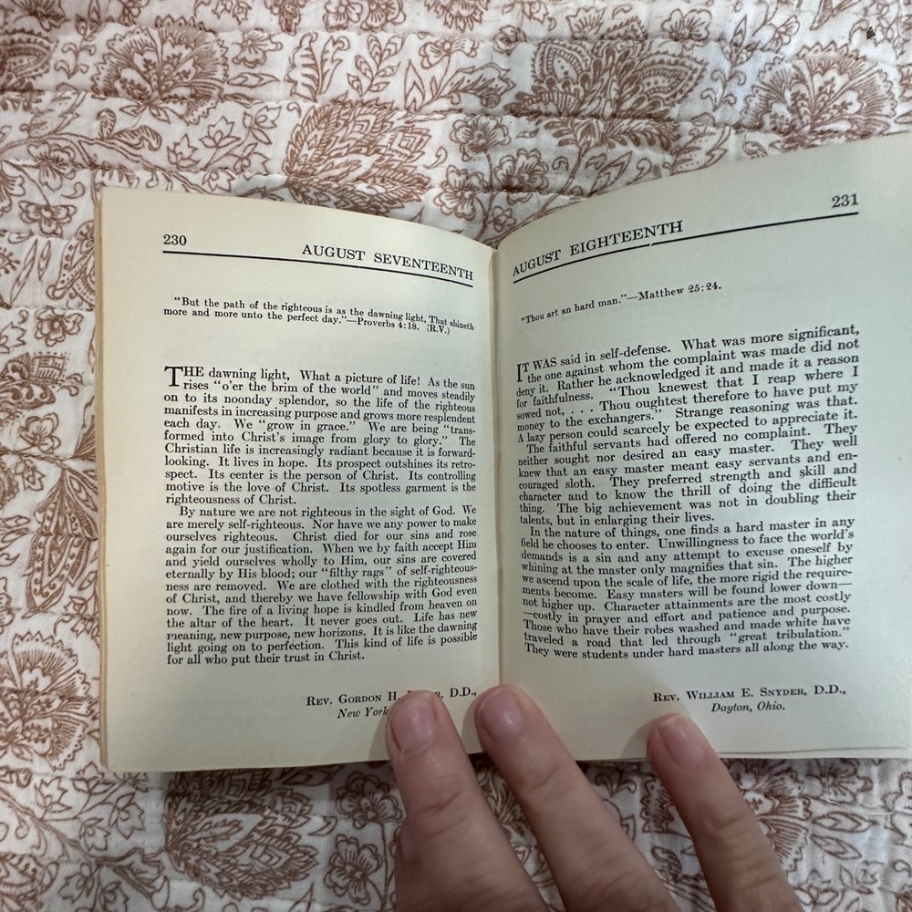 Vintage 1939 Gods Purpose 365 Daily Sermonettes Home Worship Red Hardcover Book - Picture 7 of 11